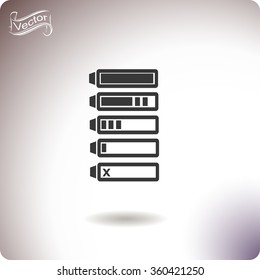 Set of battery charge level indicators