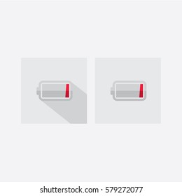 Set battery discharged icon