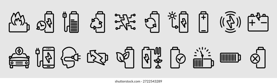 ilustração do vetor v do ícone de energia da bateria
