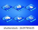 Set Battery with recycle, Recycle bin, clean aqua, Toilet paper roll, Eco friendly heart and  icon. Vector
