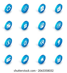 Set Battery with recycle symbol line, Paper, Bio fuel canister, No plastic bottle, Recycling, Plastic bag, Planet earth and recycling and trash icon. Vector