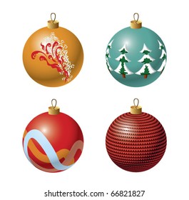 Set of baubles