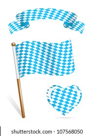 Set of Bavaria flag icons