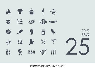 Set of BBQ icons