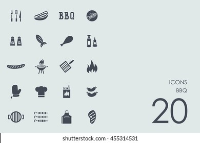Set of BBQ icons