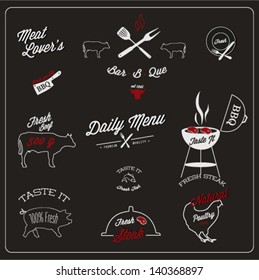 Set of BBQ labels set