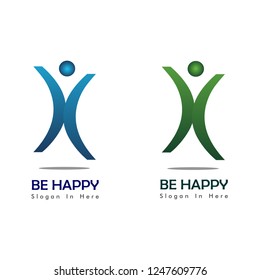 Set of Be Happy Logo
