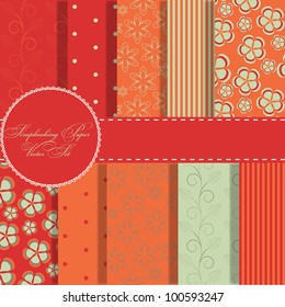 set of beaautiful vector paper for scrapbook