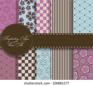 set of beaautiful vector paper for scrapbook