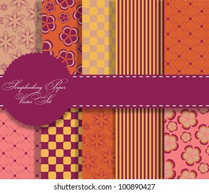 set of beaautiful vector paper for scrapbook