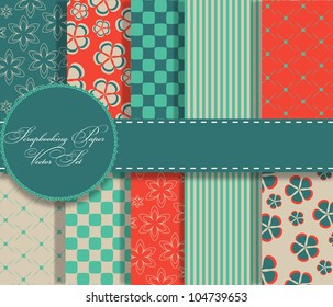 set of beaautiful vector paper for scrapbook