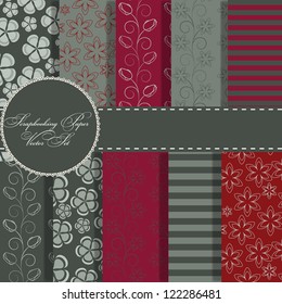 set of beaautiful vector paper for scrapbook