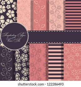 set of beaautiful vector paper for scrapbook