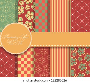 set of beaautiful vector paper for scrapbook