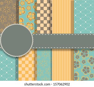 set of beaautiful vector paper for scrapbook