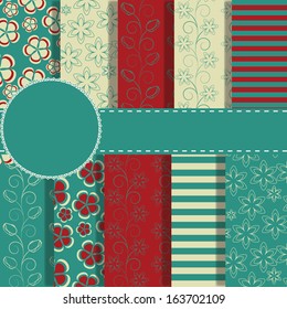set of beaautiful vector paper for scrapbook