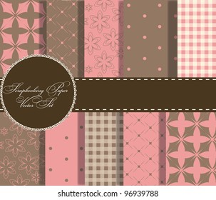 set of beaautiful vector paper for scrapbook
