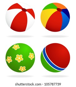 set  of beach balls