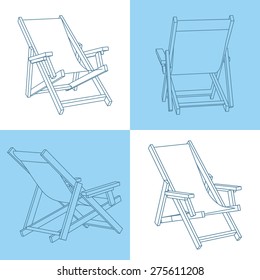 Set of beach chairs