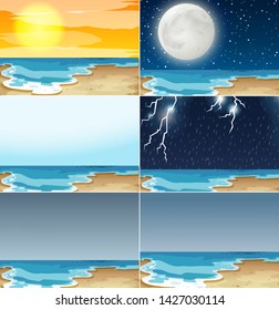 Set mit verschiedenen Klimabildern