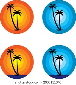 a set of beach icons