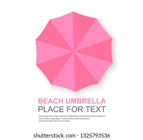 Set of beach umbrellas. Top view, striped design. Vector illustration of beach umbrellas. Isolated for all backgrounds.