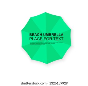 Set of beach umbrellas. Top view, striped design. Vector illustration of beach umbrellas. Isolated for all backgrounds.