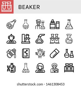 Set of beaker icons such as Test tube, Flask, Chemistry, Chemist, Ph meter, Scientist, Chemical, Tube, Scientific, Laboratory , beaker
