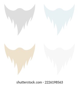 Set of Beard in flat style isolated