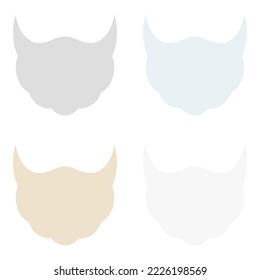 Set of Beard in flat style isolated