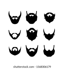 Set of beard logo icon design vector illustration