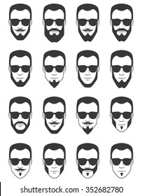 set of bearded men in sunglasses
