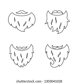 Set of Beards on white background. Vector illustration.