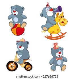 A set of bears cartoon