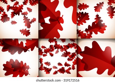 Set of beautiful abstract structures of the autumn