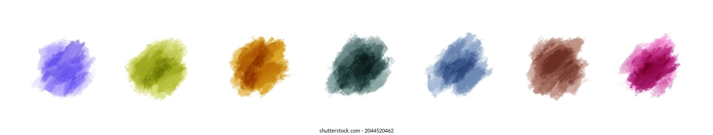 
Set beautiful abstract watercolor art hand paint on white background,brush textures for logo.There is a place for text.Perfect stroke design for headline. Watercolor stains. Watercolor banner