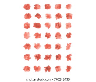 set beautiful abstract watercolor art hand paint on white background,brush textures for logo.There is a place for text.Perfect stroke design for headline.luxury boutique Illustrations.