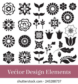 Set of Beautiful Art Deco Vector Design Elements