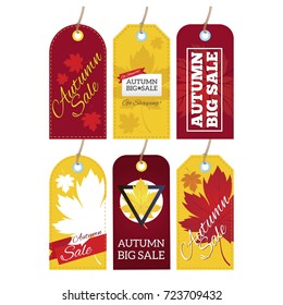 Set of beautiful autumn banners for promo actions and sales.