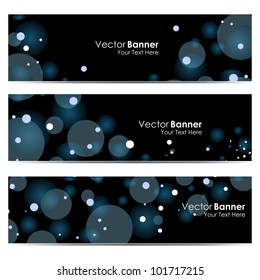 set of beautiful banner isolated on black background, EPS10