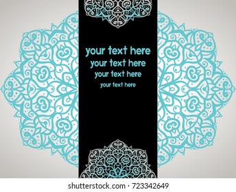 Set with beautiful blue patterns similar to lace