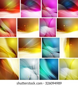 Conjunto de belos fundos abstratos borrados. Empresa, mensagem de tecnologia, apresentação ou identidade