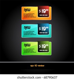 Set of beautiful colored labels and tags for sale