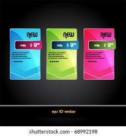 Set of beautiful colored labels and tags for sale
