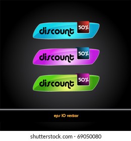 Set of beautiful colored labels and tags for sale