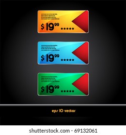 Set of beautiful colored labels and tags for sale