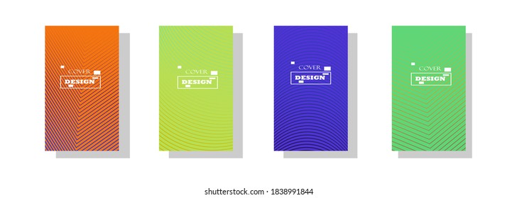 Conjunto de hermosos y coloridos degradados de medio tono de diseño de la colección de fondo, usados para los fondos de afiches, banners, plantillas y más