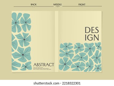 set of beautiful cover page templates.abstract floral designs with geometric shapes.for notebooks, planners, brochures, books, catalogs