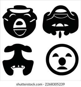 Set of beautiful and cute cartoons design vector file