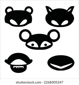 Set of beautiful and cute cartoons design vector file